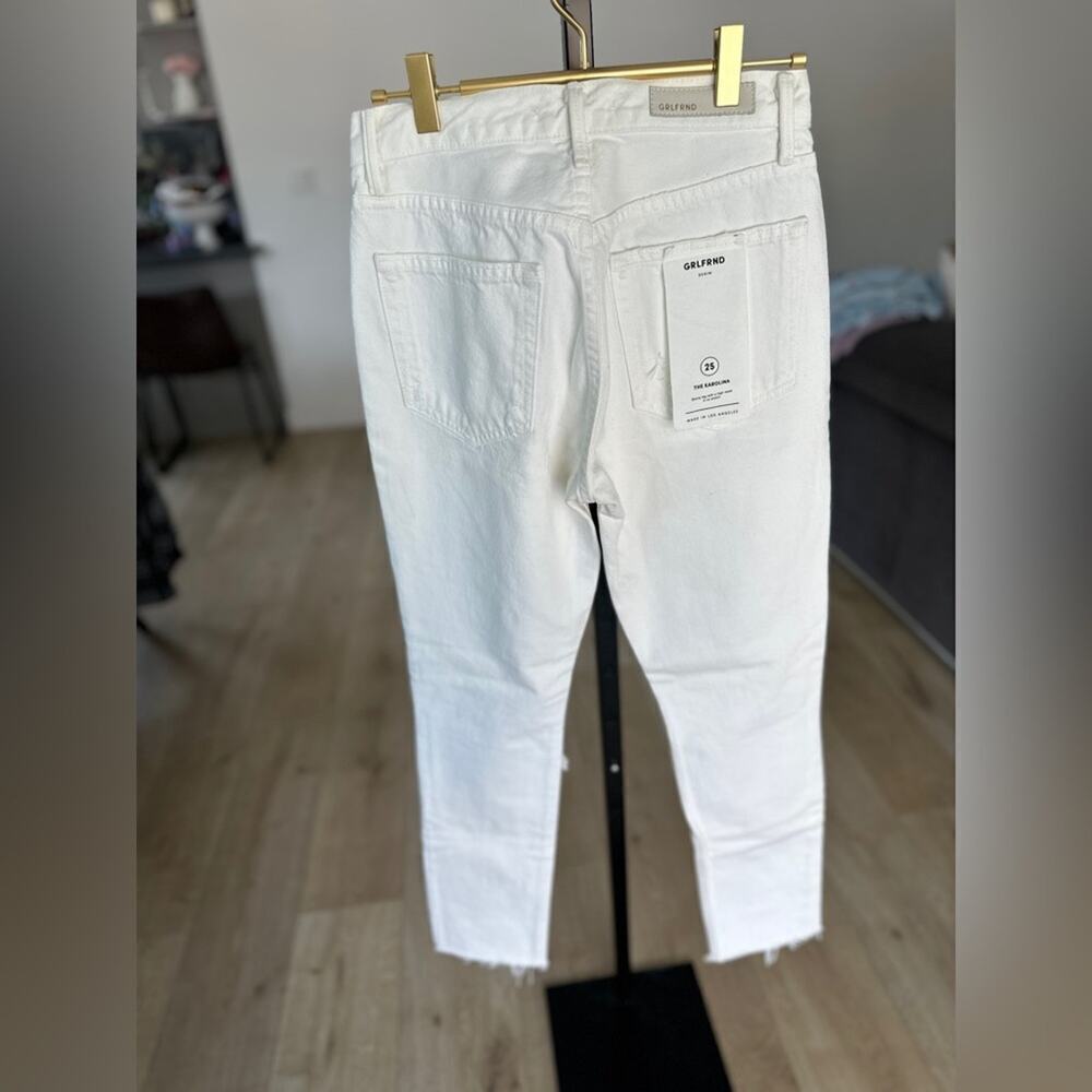 Grlfrnd white karolina jeans size 25. NWT - Picture 4 of 6